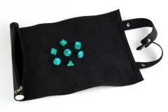 Metallic Dice Games - Dice Rolling Scroll Black Leather (MET 563)